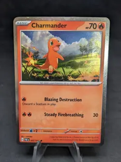 Charmander 007/091 | Pokemon TCG | Paldean Fates | Cosmo Holo Swirl | NM - Image 1