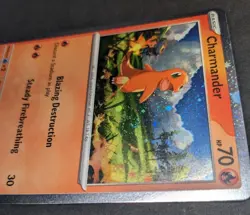 Charmander 007/091 | Pokemon TCG | Paldean Fates | Cosmo Holo Swirl | NM - Image 3