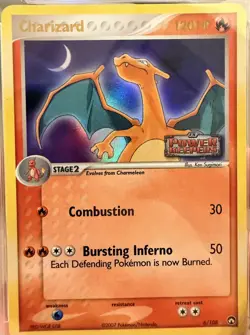Vintage 2007 Pokemon Power Keepers Stamped Charizard Rev. Holo Graded PSA 6 TCG - Image 2