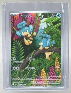 Panpour 2025 Pokemon Black Bolt #101 Illustration Rare - Image 1