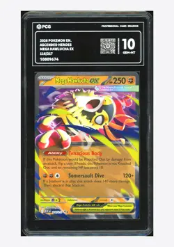 Pokemon PCG 10 GEM-MT Mega Hawlucha ex Ultra Rare 2026 116/217 ASC English - Image 1