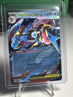 Mega Greninja ex 022/086 Double Rare ME04: Chaos Rising Pokemon NM - Image 1