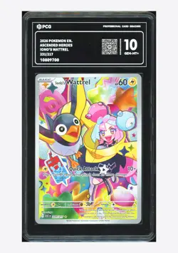 Pokemon PCG 10 GEM-MT+ Iono's Wattrel Illustration Rare 2026 231/217 ASC English - Image 1