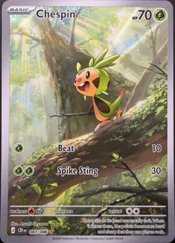 Chespin 087/086 IR - Pokemon TCG Chaos Rising - IN HAND FROM PRERELEASE! - Image 1