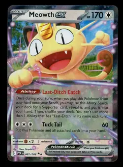 2026 Pokemon Perfect Order 062/088 MEOWTH ex Double Rare C - Image 1