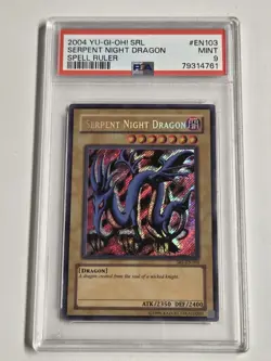 (POP 10) PSA 9 Serpent Night Dragon SRL-EN103 Spell Ruler Worldwide English 2004 - Image 1