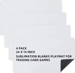 4 Pcs Card Game Mats 14 x 24 Inch Playmat Sublimation Blanks Playmat Smooth Card - Image 1