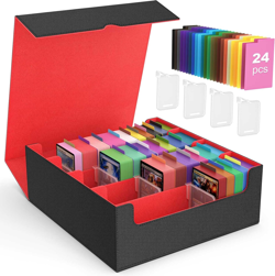 Trading Card Storage Box, 3000+ MTG Deck Box with 24 Colorful Dividers & 4 Card - Image 1
