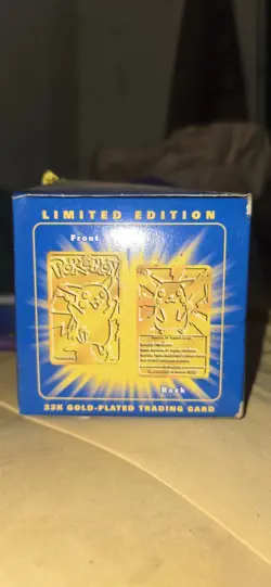 1999 Burger Limited-Edition 23K Gold-Plated Pokemon Trading Card - Image 3