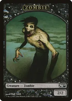 Zombie Token 10x - Black - Cook Art - M10 Core Set 2010 MTG Magic NM - Image 1