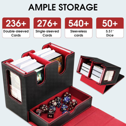 MTG Commander Deck Box-Patented Handle Design, Trading Card Storage Box Organize - Image 3