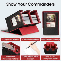 MTG Commander Deck Box-Patented Handle Design, Trading Card Storage Box Organize - Image 4