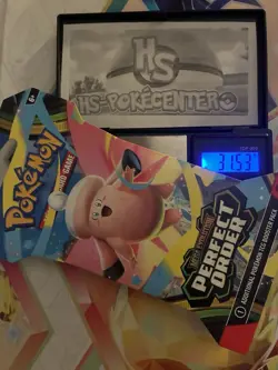 VERY HEAVY! 31.53g Pokemon TCG Perfect Order Sleeved Booster Pack Factory Sealed - Image 1