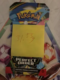 VERY HEAVY! 31.53g Pokemon TCG Perfect Order Sleeved Booster Pack Factory Sealed - Image 2
