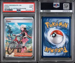 2025 POKEMON PFL EN-PHANTASMAL FLAMES SPECIAL ILLUSTRATION RARE #129 DAWN PSA 9 - Image 3