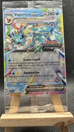 Pokemon Vaporeon ex Promo Holo Prismatic Evolutions Stamp 023/131 EN HP 280 - Image 1