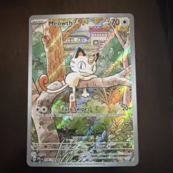 Pokemon TCG Meowth 106/094 Full Art Illustration Rare Holo Phantasmal Flame EN - Image 1