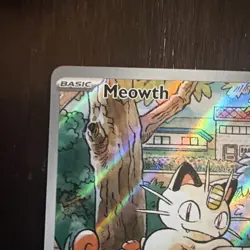 Pokemon TCG Meowth 106/094 Full Art Illustration Rare Holo Phantasmal Flame EN - Image 3