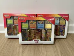 Pokemon Scarlet & Violet - 151 (5-Pack) Mini Tins w/ 4 Promos Costco Bundle (x3) - Image 1