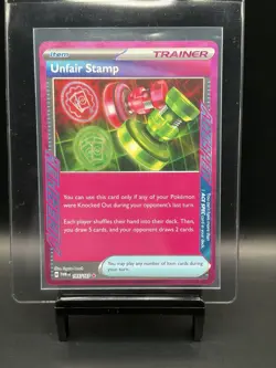 Unfair Stamp 165/167 Twilight Masquerade TWM SV06 Pokemon TCG Ace Spec NM - Image 1