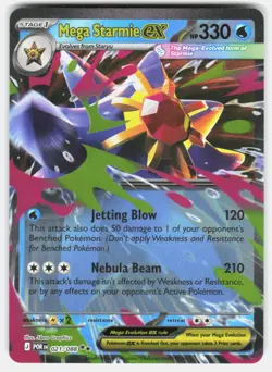 MEGA STARMIE EX 021/088 DOUBLE RARE PERFECT ORDER POKEMON HOLO NM/M - Image 1