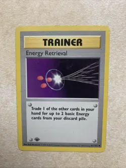 Pokemon TCG Energy Retrieval Base Set 81/102 Regular 1st Edition Uncommon - Image 1