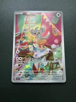 Pokemon TCG Minccino 182/162 Temporal Forces Illustration Rare NM - Image 1