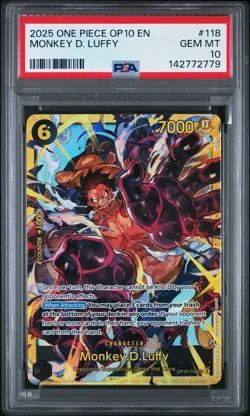 2025 One Piece Royal Blood OP10 Monkey.D.Luffy Secret Rare #OP10-118 PSA 10 - Image 1