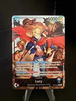 One Piece TCG OP15-002 Lucy Alt Art Leader Adventure on KAMI's Island English - Image 1