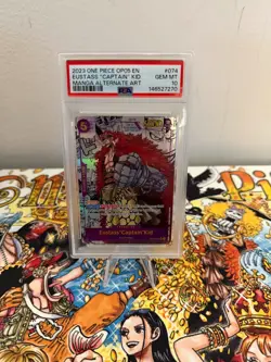 One Piece Eustass "Captain" Kid Alternate Art Manga OP05-074 Awakening PSA 10 - Image 1