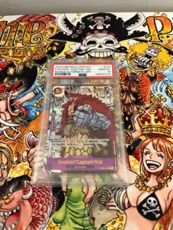 One Piece Eustass "Captain" Kid Alternate Art Manga OP05-074 Awakening PSA 10 - Image 3