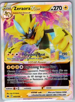 Zeraora VSTAR 055/159 Crown Zenith - Pokemon Card - NM - Image 1