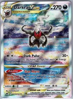 Darkrai VSTAR GG50/GG70 SWSH: Crown Zenith: Galarian Gallery - Pokemon Card - NM - Image 1