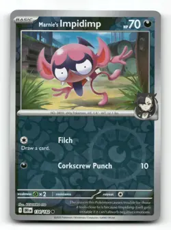Marnie's Impidimp 134/182 Reverse Holo - Destined Rivals - Pokemon Card NM/M - Image 1