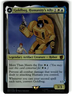 Goldbug, Humanity's Ally 11 Universes Beyond: Transformers MTG Foil MP - Image 1