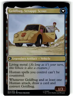 Goldbug, Humanity's Ally 11 Universes Beyond: Transformers MTG Foil MP - Image 2