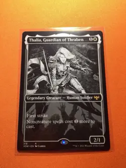MTG Magic The Gathering Thalia, Guardian Of Thraben VOW Rare Showcase Soldier - Image 1