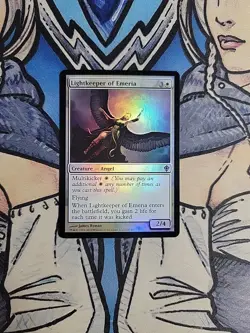 1x Lightkeeper of Emeria FOIL - LP Worldwake MTG Magic - Image 1