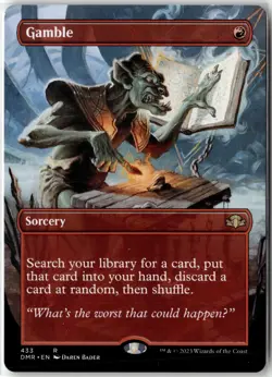 Gamble (Borderless) R Dominaria Remastered 433 NM - Image 1