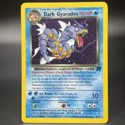 Dark Gyarados 8/82 Team Rocket Unlimited Edition Holo Pokemon TCG NM * SWIRL * - Image 1