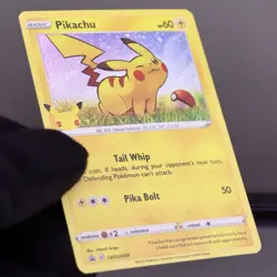 Pokemon Pikachu SWSH039 25th Anniversary Promo Holo LP 2020 - Image 3