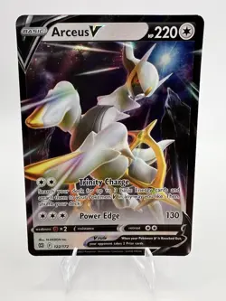 Arceus V Ultra Rare Holo 122/172 NM SWSH09: Brilliant Stars Pokemon - Image 1