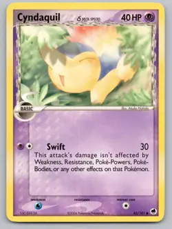 Cyndaquil 45/101 Common Dragon Frontiers Pokemon Lightly Played - Image 1