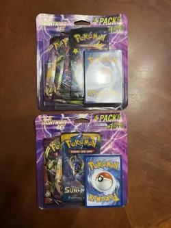 Lot of 2- Pokemon TCG Lightning Set. (8 Booster Packs With 2 Additional Cards) - Image 1