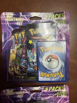 Lot of 2- Pokemon TCG Lightning Set. (8 Booster Packs With 2 Additional Cards) - Image 5