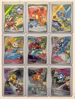 Pokemon 2026 First Partner Illustration Collection Series 1 Promos Set 9 Cards - Image 1