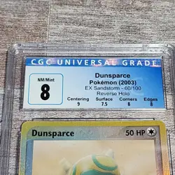 EX Sandstorm Dunsparce (2003) Reverse Holo 60/100 CGC 8 Pokemon Graded - Image 3