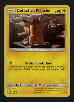 Detective Pikachu SM194 SM Promo Holofoil Pokemon TCG - Image 1