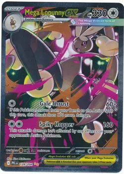 2025 POKEMON PHANTASMAL FL SPECIAL ILLUSTRATION RARE SIR MEGA LOPUNNY EX #128 - Image 1