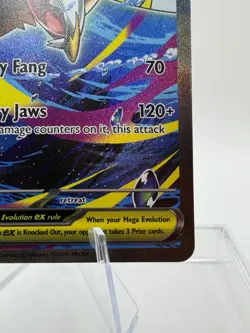 Mega Sharpedo ex Secret Illustration Rare Pokemon Phantasmal Flames NM+ - Image 4